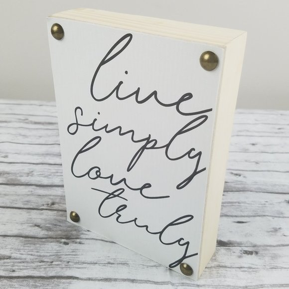 Live Simply Love Truly Table Décor Wall Art - Picture 3 of 7
